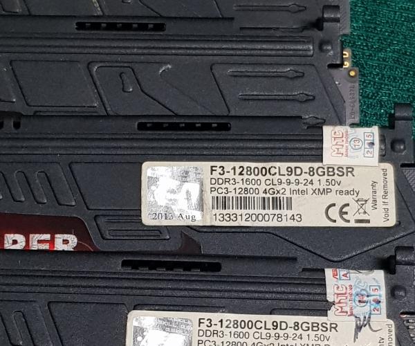 Ram GSKILL SNIPER 4GB (2X4GB) BUS 1600MHZ - (F3-12800CL9D-8GBSR)      