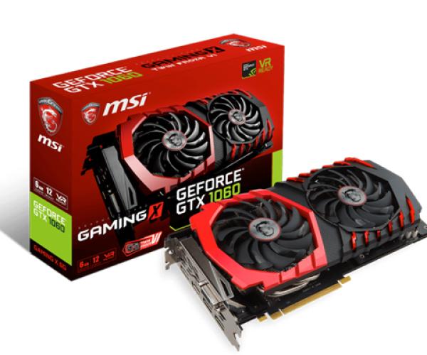 MSI GTX 1060 GamingX 6G 192bit DDR5 -BH 36T          