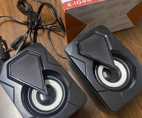 Loa Mini digital Speaker E-1046 2.0 multimedia (USB cấp nguồn, v&agrave; Jack 3.5mm), New, (Speaker 1, Speaker 2))