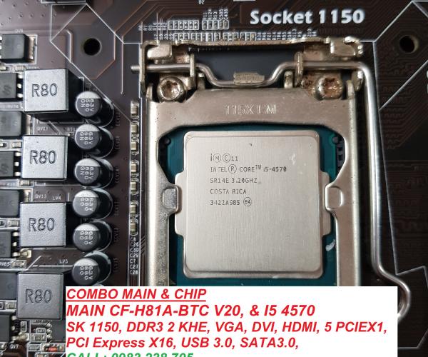 COMBO MAIN CF H81A-BTC V20 +  CPU I5 4570  