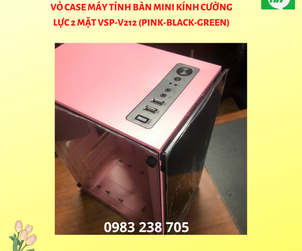 VỎ CASE M&Aacute;Y T&Iacute;NH B&Agrave;N MINI K&Iacute;NH CƯỜNG LỰC 2 MẶT VSP-V212 (PINK-BLACK-GREEN)