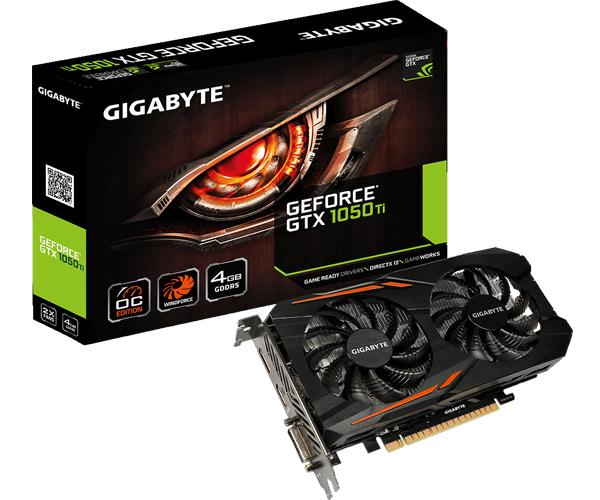 Gigabyte GV-N105TOC-4GD - GTX 1050Ti 4G D5 d&ograve;ng cao cấp chuy&ecirc;n GAME, BH 3 năm          