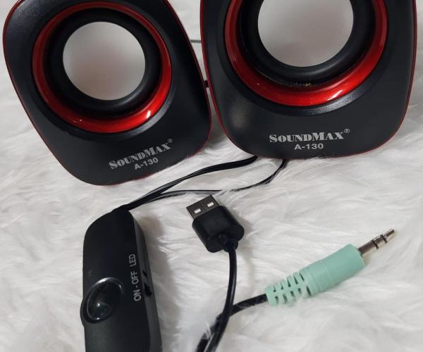 LOA MINI SOUNDMAX A-130, USB NGUỒN V&Agrave; JACK 3.5mm, M&Agrave;U ĐỎ, Xanh Dương