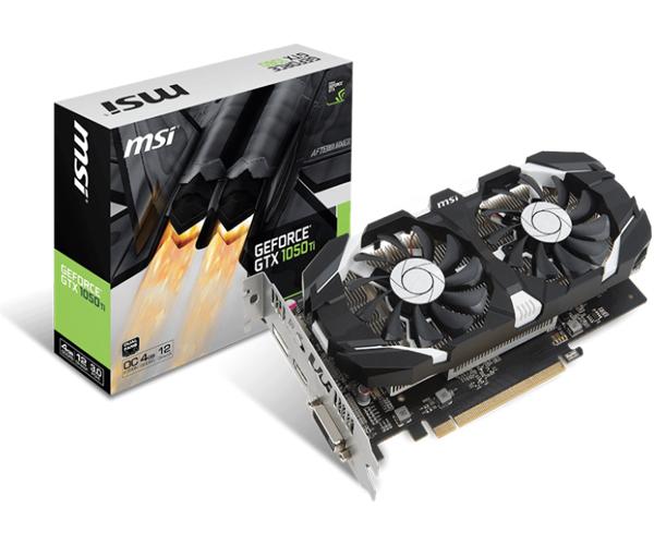 MSI GTX 1050Ti 4GT OC d&ograve;ng cao cấp chuy&ecirc;n GAME - BH 36 th&aacute;ng          