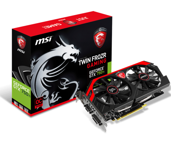 MSI GTX 750Ti 2GB 128bit DDR5 N750Ti TF 2GD5 - Ch&iacute;nh h&atilde;ng BH 3 năm          