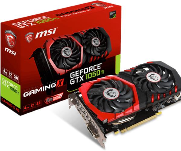MSI GTX 1050Ti Gaming X 4G DDR5 128bit - BH ch&iacute;nh h&atilde;ng 36 th&aacute;ng          