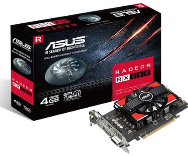 ASUS RX550 4G DDR5 128bit , 1fan        